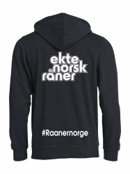Raanernorge Svart Hettegenser Bakside